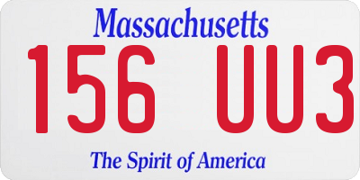 MA license plate 156UU3