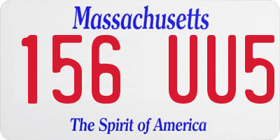 MA license plate 156UU5