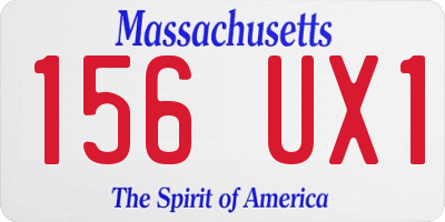 MA license plate 156UX1