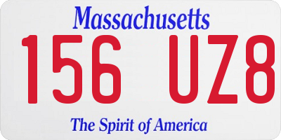 MA license plate 156UZ8