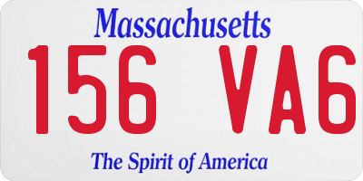 MA license plate 156VA6