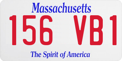 MA license plate 156VB1