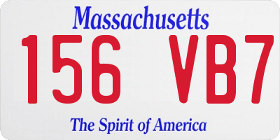 MA license plate 156VB7