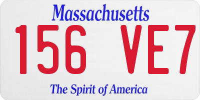 MA license plate 156VE7