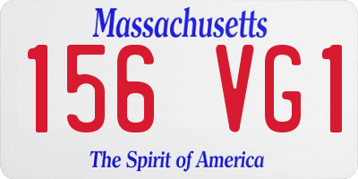 MA license plate 156VG1