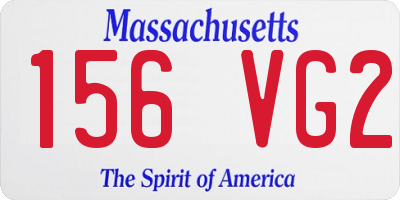 MA license plate 156VG2