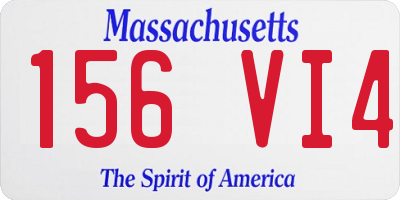 MA license plate 156VI4