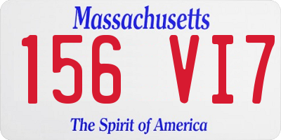 MA license plate 156VI7