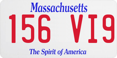 MA license plate 156VI9