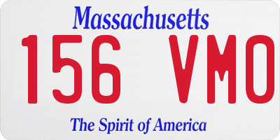 MA license plate 156VM0