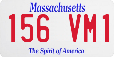 MA license plate 156VM1