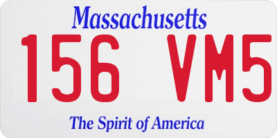 MA license plate 156VM5