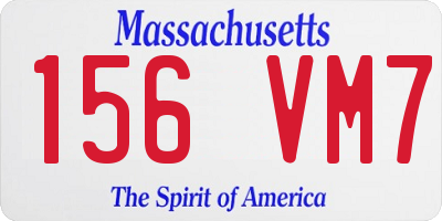 MA license plate 156VM7