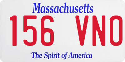 MA license plate 156VN0