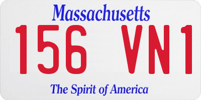 MA license plate 156VN1