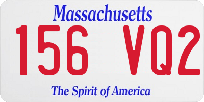 MA license plate 156VQ2