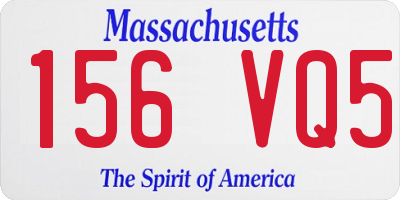 MA license plate 156VQ5