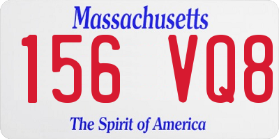 MA license plate 156VQ8
