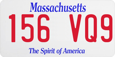 MA license plate 156VQ9