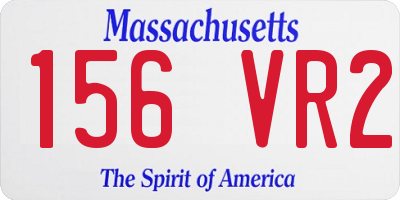 MA license plate 156VR2