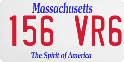 MA license plate 156VR6