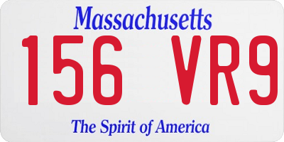MA license plate 156VR9
