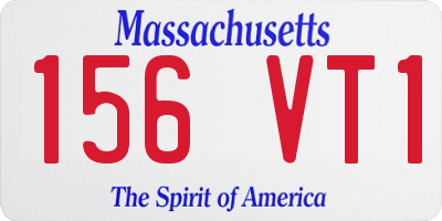 MA license plate 156VT1