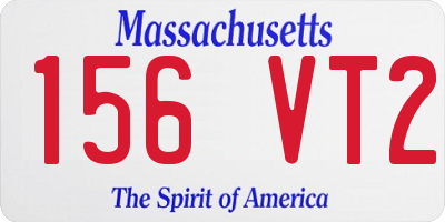 MA license plate 156VT2