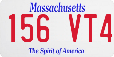 MA license plate 156VT4