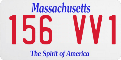 MA license plate 156VV1