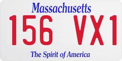 MA license plate 156VX1