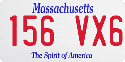 MA license plate 156VX6
