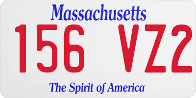 MA license plate 156VZ2