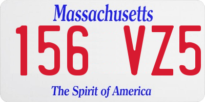 MA license plate 156VZ5