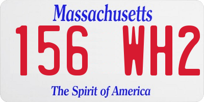 MA license plate 156WH2