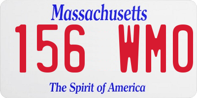 MA license plate 156WM0