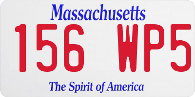 MA license plate 156WP5