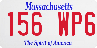 MA license plate 156WP6