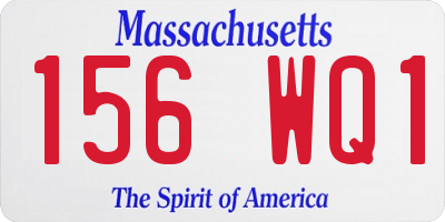 MA license plate 156WQ1