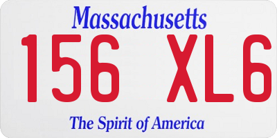MA license plate 156XL6