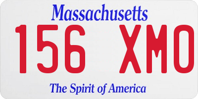 MA license plate 156XM0