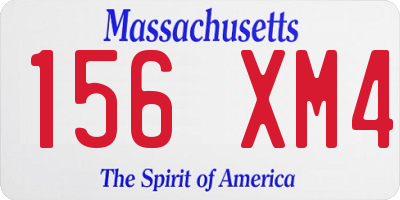 MA license plate 156XM4