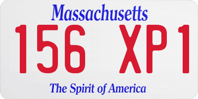 MA license plate 156XP1