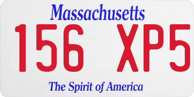 MA license plate 156XP5