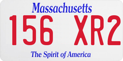 MA license plate 156XR2