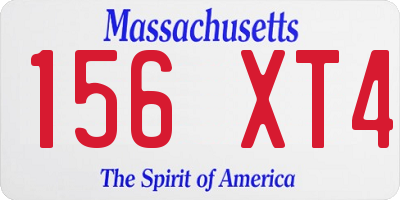 MA license plate 156XT4