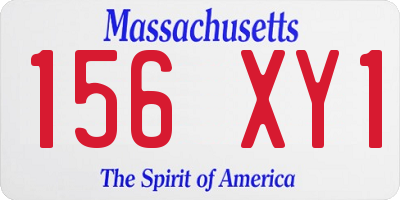 MA license plate 156XY1