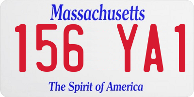 MA license plate 156YA1