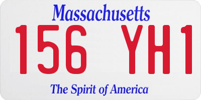 MA license plate 156YH1