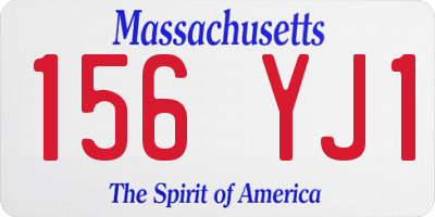 MA license plate 156YJ1